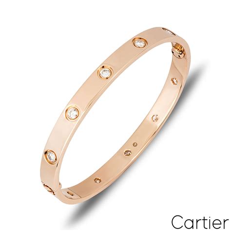 cartier bracelet rose gold diamonds.